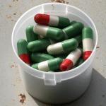 capsules in a small tub